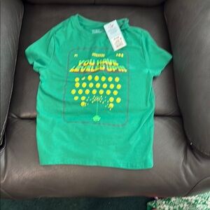 Cat & Jack Green and Yellow Graphic Short Sleeve Tee